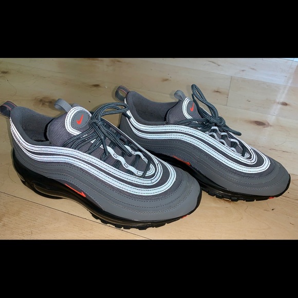 gs air max 97 grey black crimson
